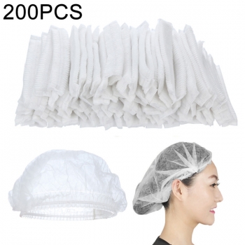 หมวกอาบน้ำ-ป้องกันฝุ่น-แบบสำหรับร้านทำผมสปา-ความงาม-(สีขาว)