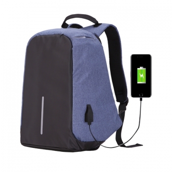 UCall-กระเป๋าคอมพิวเตอร์และเอกสาร-กันขโมย-ชาร์จ-USB-กันน้ำ-สีน้ำเงิน