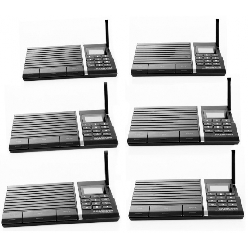 SAMCOM-อินเตอร์คอมไร้สาย-คลื่น-FM-10-ช่อง-6-ชุด