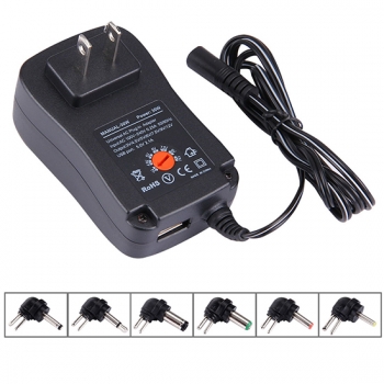 US-Plug-Universal-30W-อะแดปเตอร์ควบคุมแรงดันไฟฟ้า6PCS