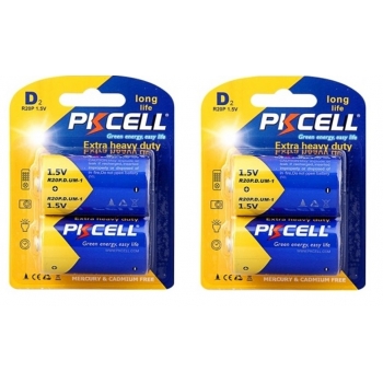 PKCELL-ถ่านไฟฉาย-2แพค-R20P